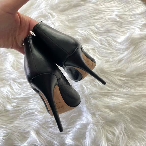 Jimmy Choo Women’s Grained Calfskin Brenna Ankle Boots Booties Open Toe Stiletto - Picture 8 of 11